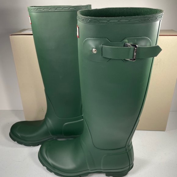 Hunter Original Tall Rain Boot Matte Green - Picture 6 of 9